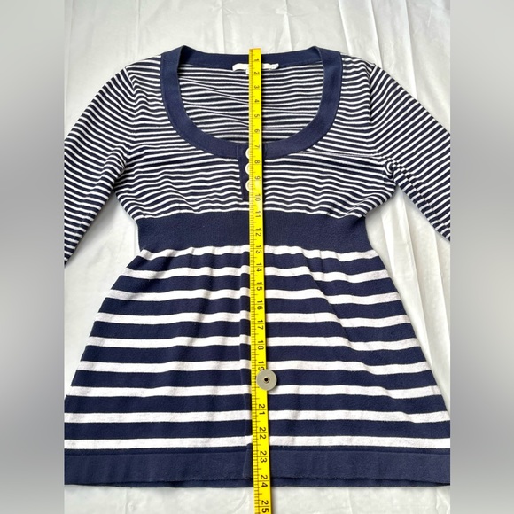 BODEN Striped Top UK 10 Lightweight/Indigo Blue/Nautical/Coastal/Knitted - Picture 7 of 14